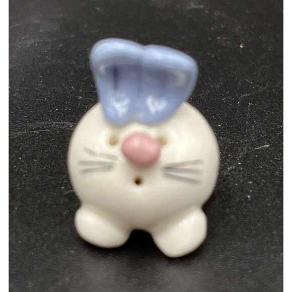 Mini Ceramic Rabbit Bunnies Spring Easter Village Dollhouse Figurines lot of 5 - Picture 7 of 11